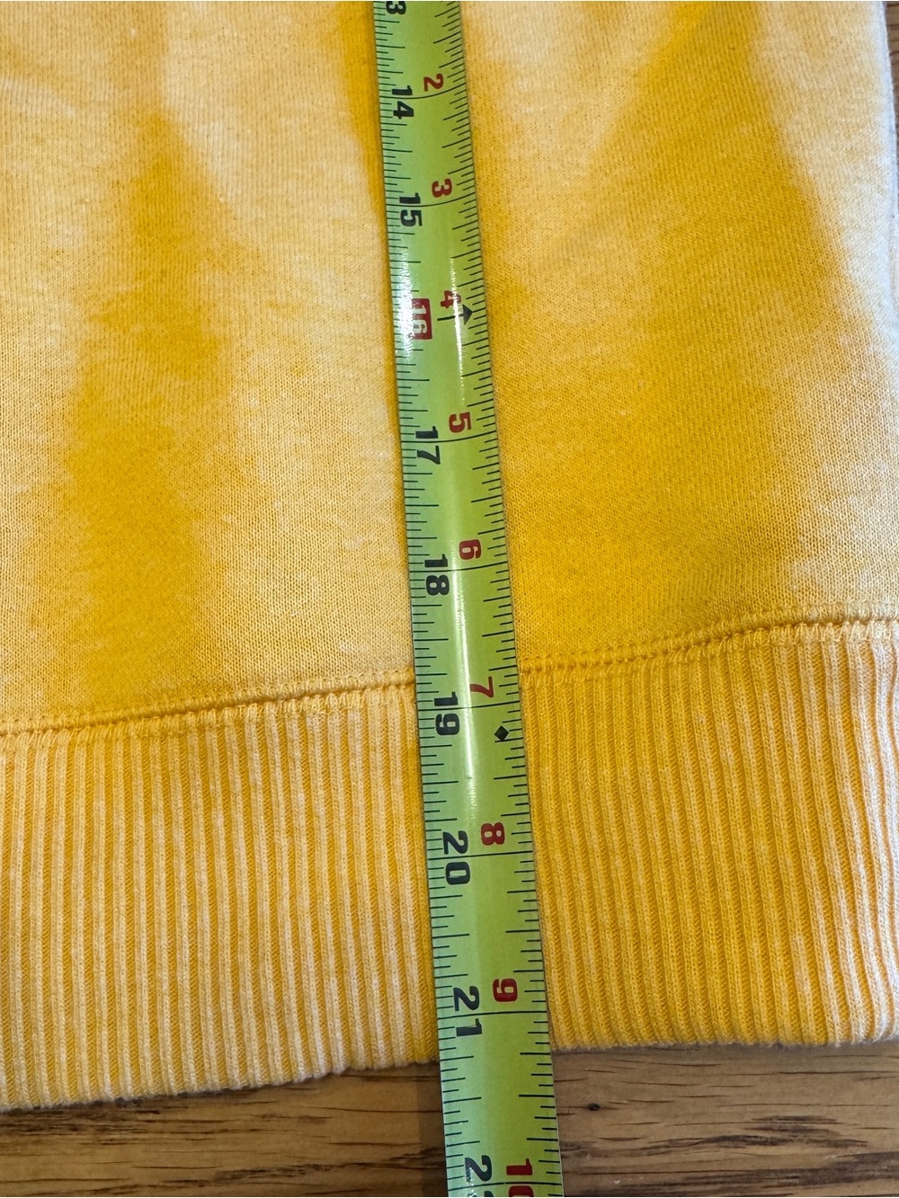 Aeropostale Sweatshirt Size XS Womens Love Drunk Crop Pullover Yellow - Picture 8 of 8